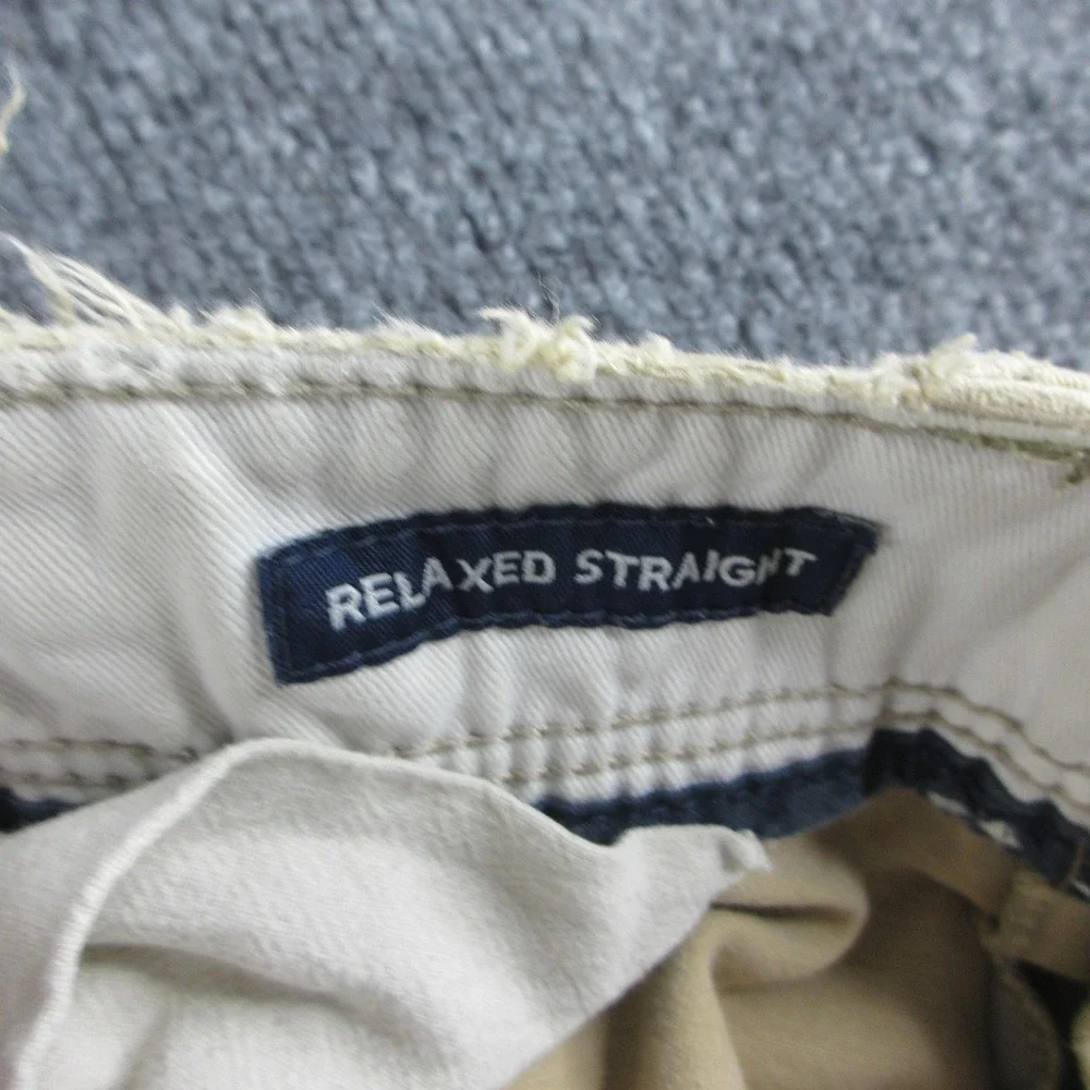 American Eagle Outfitters Pants Mens 36x32 Beige Relaxed Straight Distressed